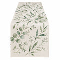 Runner da Tavola Design Fogliame 180x33cm Beige/Verde