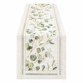 Runner da Tavolo Floreale Foglie Eucalipto 180x40cm Verde