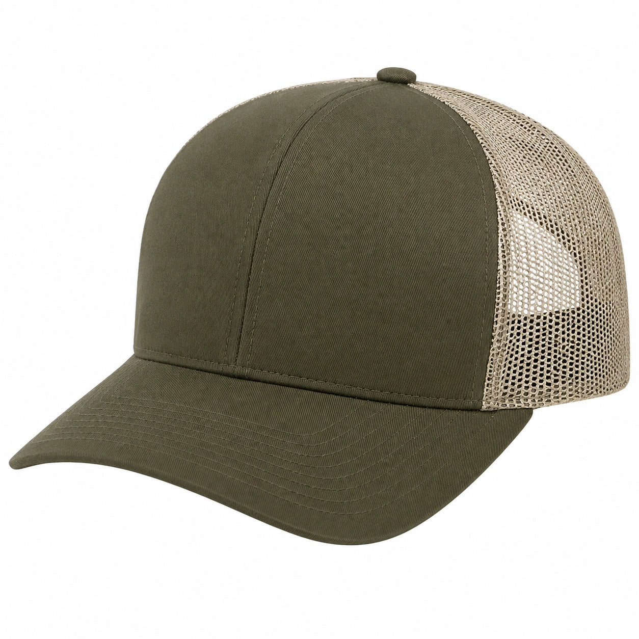 Cappello Trucker Verde Oliva e Beige