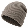 Cappello Beanie Maglia Taupe Morbido