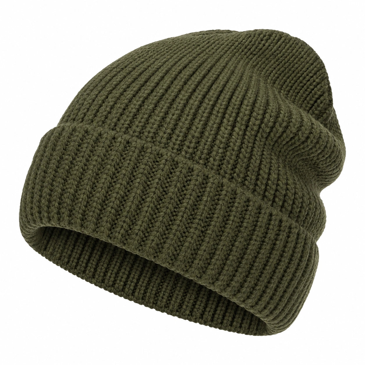 Berretto in Maglia Verde Oliva Unisex