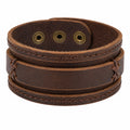 Bracciale in Stile Retrò Largo Marrone