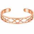 Bracciale Aperto Intrecciato Oro Rosa Moderno