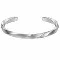 Bracciale Aperto a Spirale Elegante in Argento