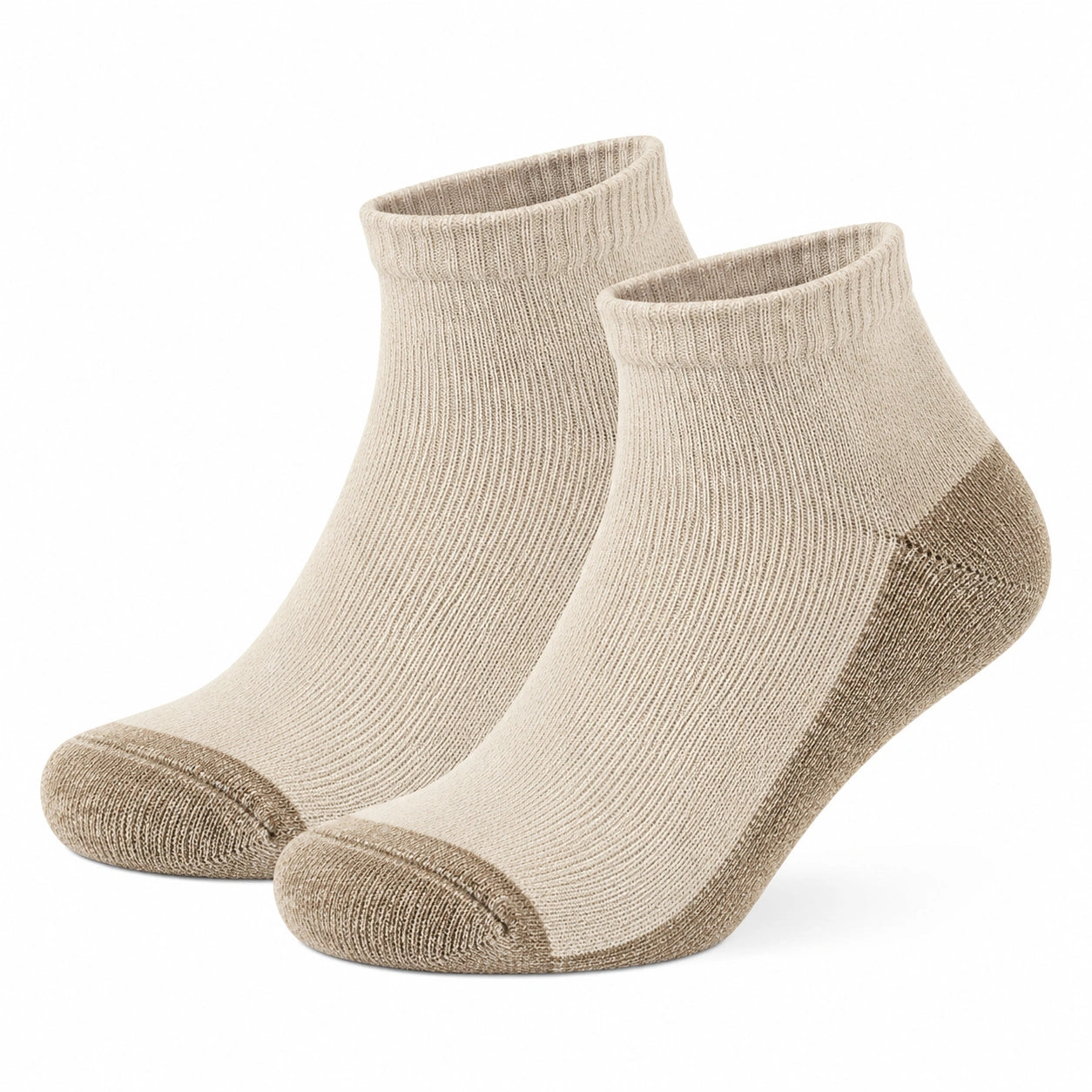 Calzini corti unisex beige 2 paia taglia EU 36-42
