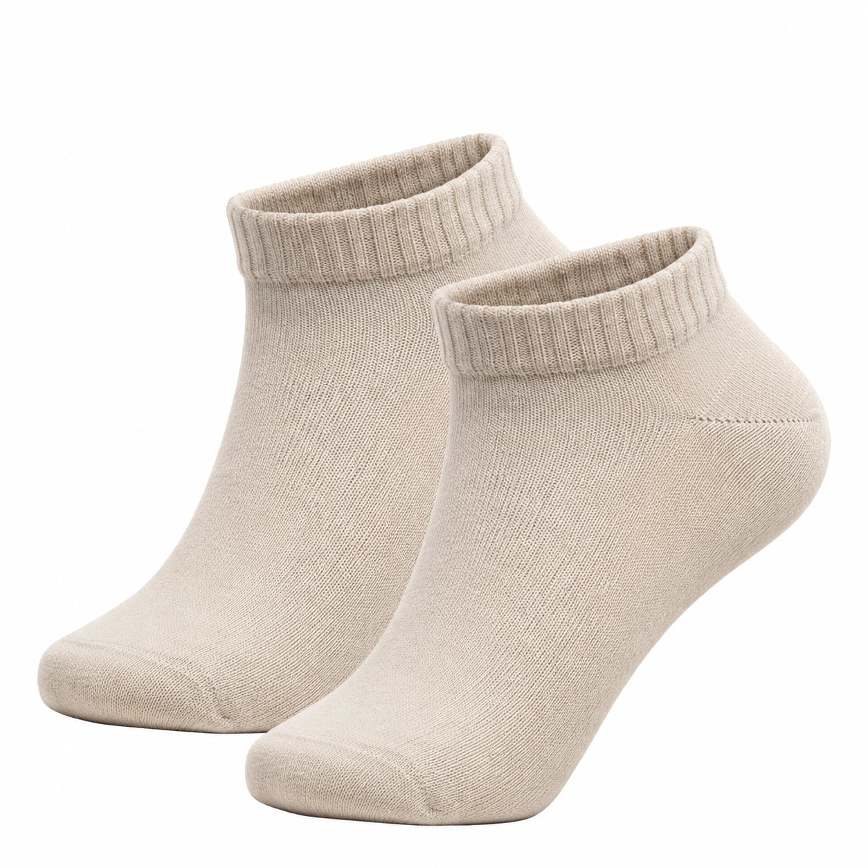 Calzini Corti Beige Unisex Confezione da 2 Paia