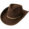 Cappello Cowboy Marrone con Fascia Intrecciata