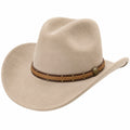 Cappello da Cowboy in Feltro Beige