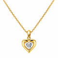 Collana con Pendente Cuore in Oro con Cristallo