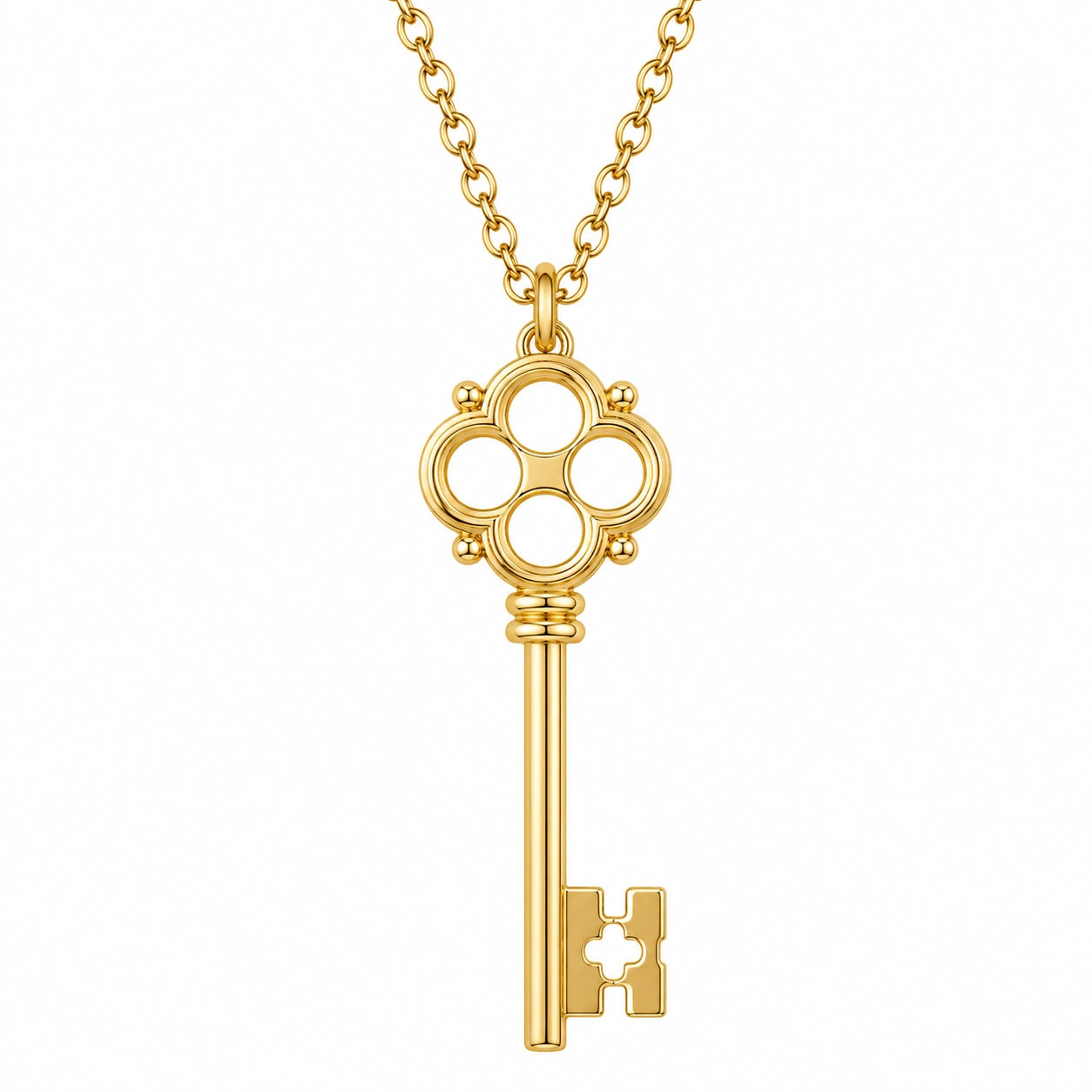 Collana con Ciondolo a Chiave Elegante in Oro